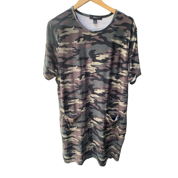 Forever 21 PLUS SIZE Camouflage Short Sleeve Dress I Size: 2X - Picture 2 of 9